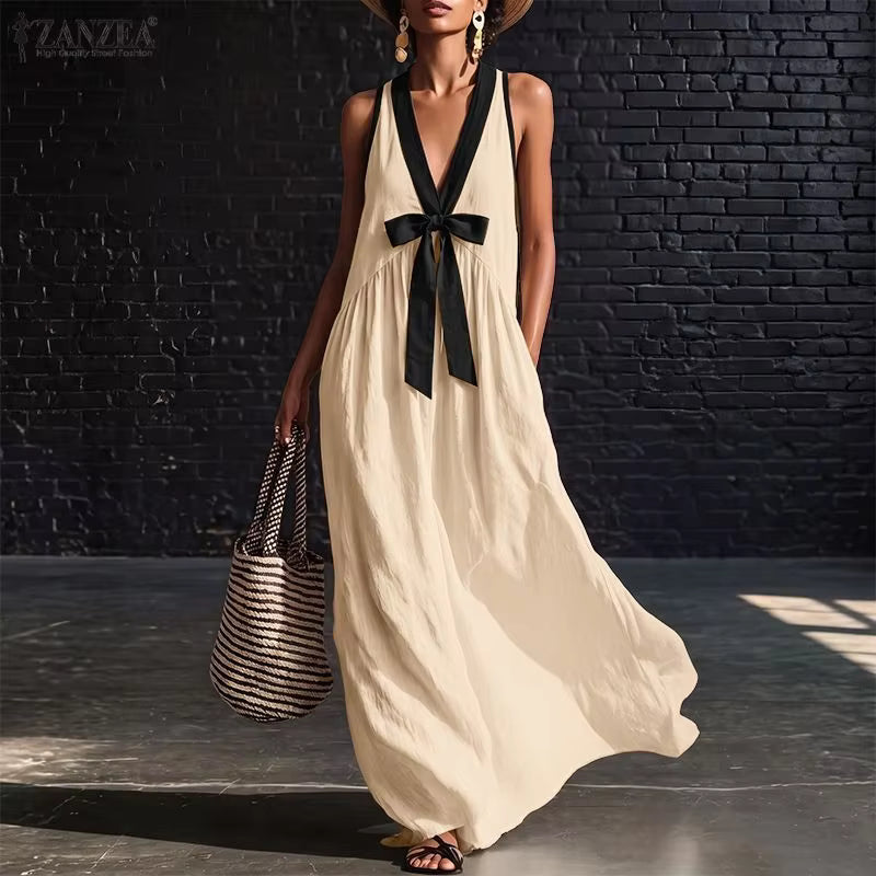 Barshaunna Turner Color-Block Draped-Neck Dress | Holiday Ease