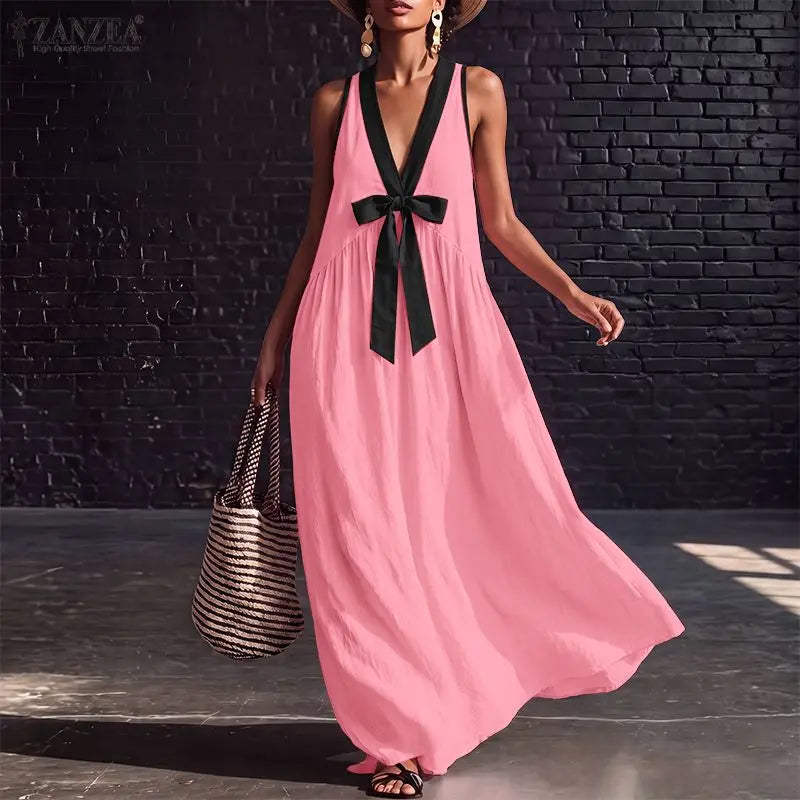 Barshaunna Turner Color-Block Draped-Neck Dress | Holiday Ease